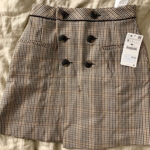 Brand New Zara plaid print skirt